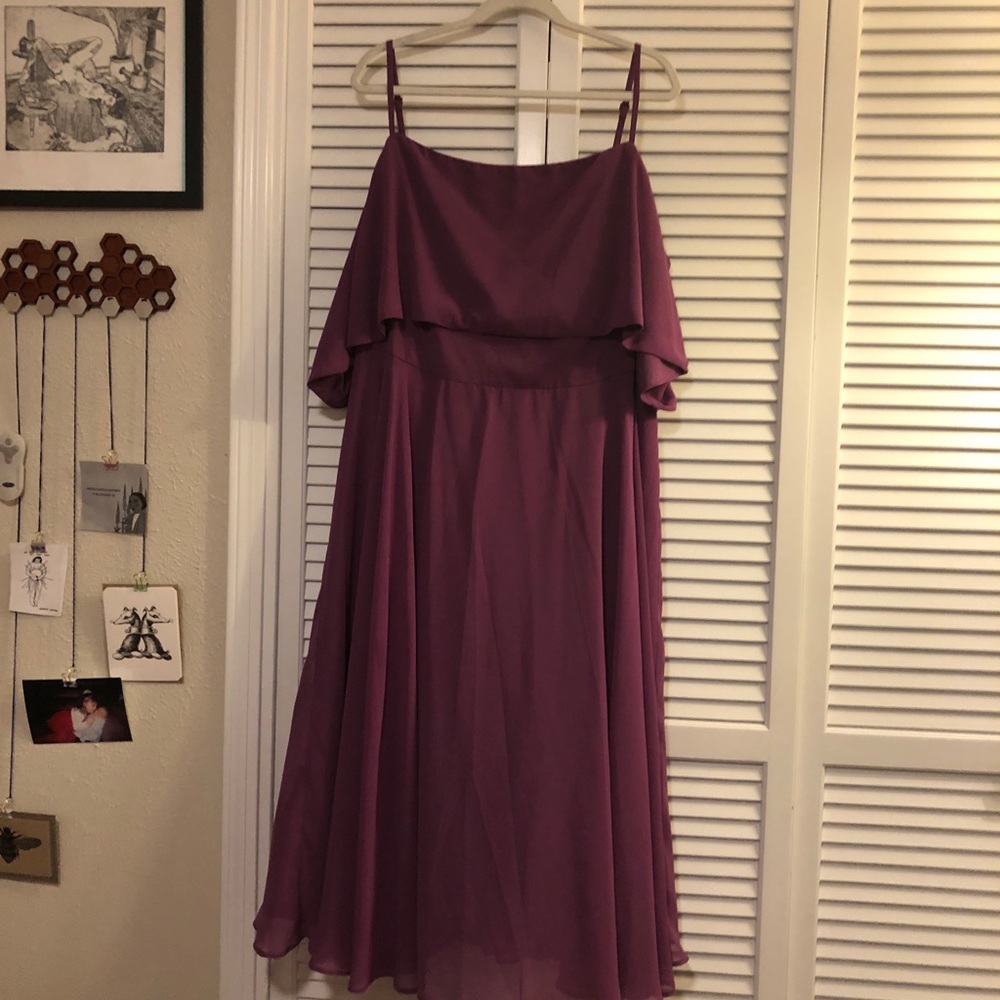 ASOS purple midi length dress